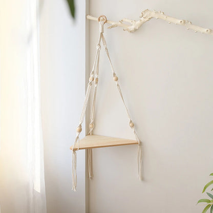 Bedroom Macrame Shelf Wall Hanging Floating