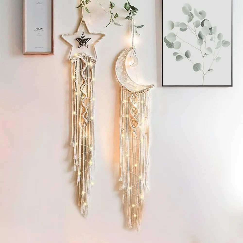 Asteroids Macrame Dream Catcher Wall Hanging