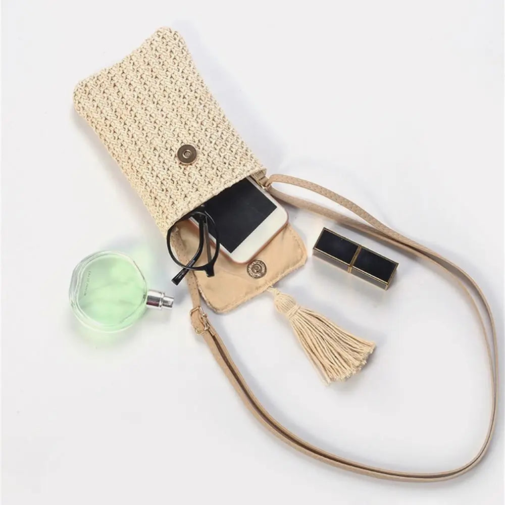 Grass Braided Macrame Bag