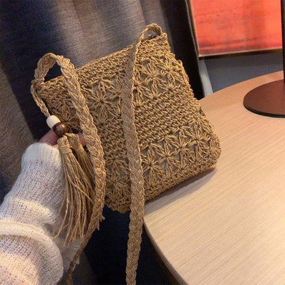 Shoulder Messenger Macrame Bag