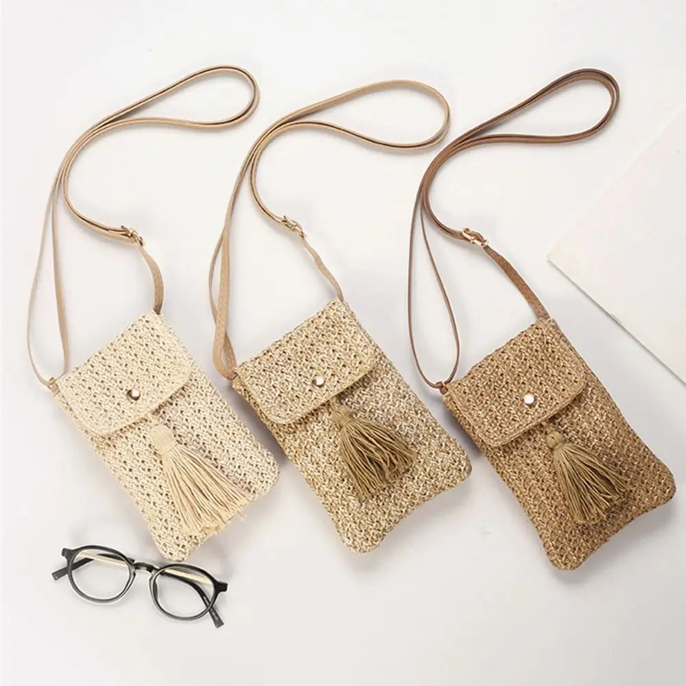 Grass Braided Macrame Bag
