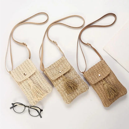 Grass Braided Macrame Bag