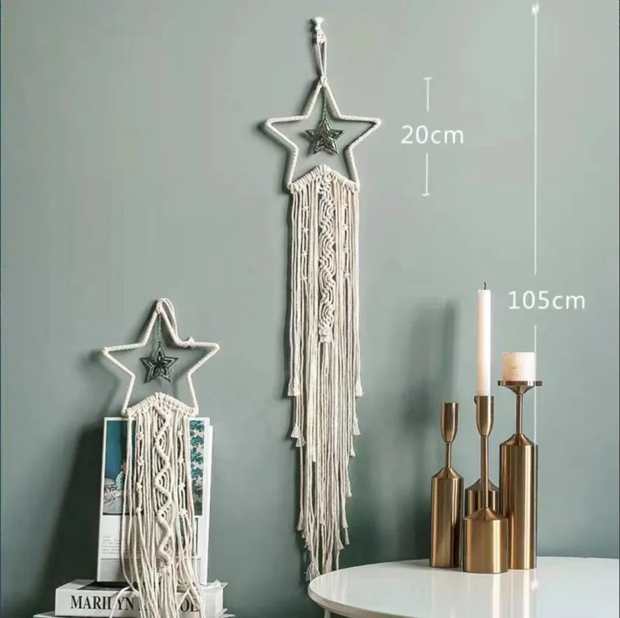 Asteroids Macrame Dream Catcher Wall Hanging