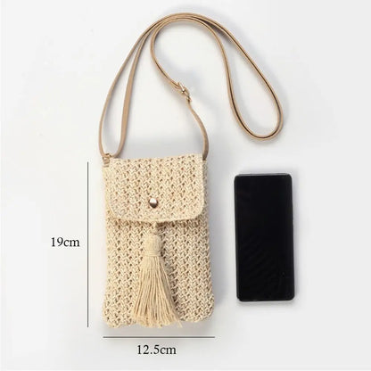 Grass Braided Macrame Bag
