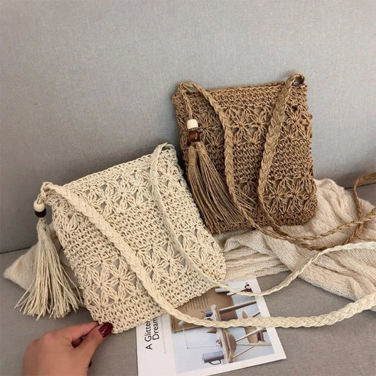 Shoulder Messenger Macrame Bag